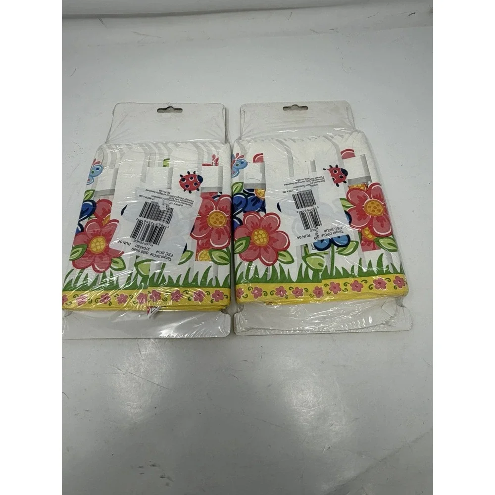 Vtg Restore & Restyle Kids‎ Wall Border White Picket Fence Flowers 2 Packs 30ft